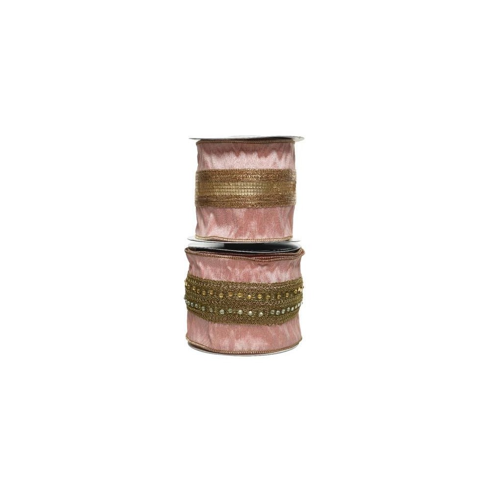 NASTRO ORGANZA 2ASS BLUSH PINK